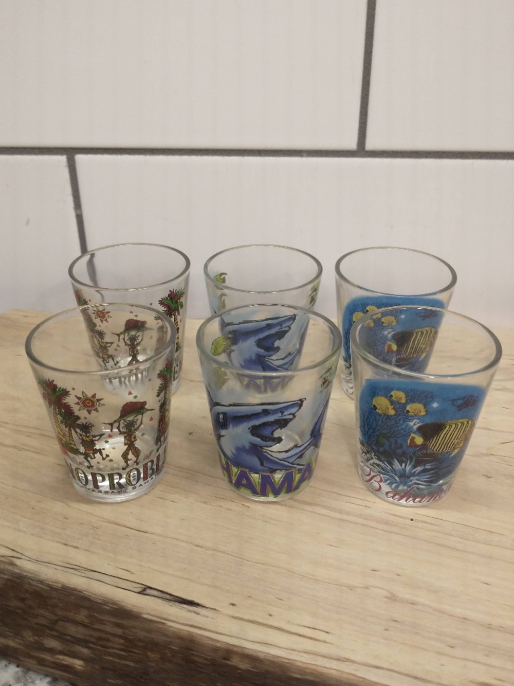 Lot of 6 Bahamas shot glasses